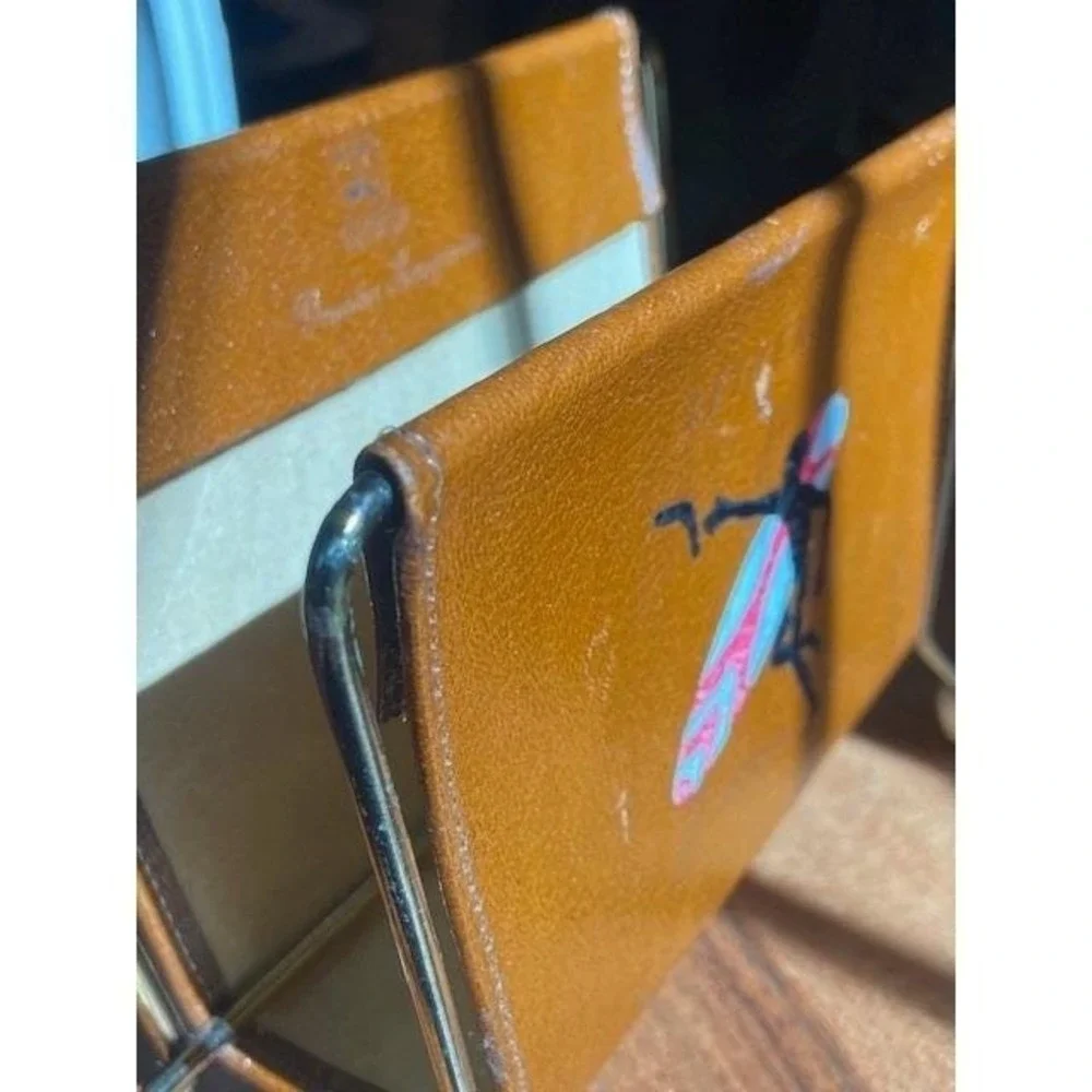 Chesterfield Australia Genuine Kangaroo Leather Letter Holder Vintage MidCentury